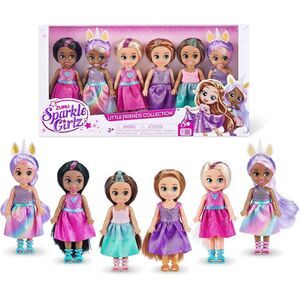 Zuru Sparkle Girlz Little Friends 6 Doll Collection - NIB